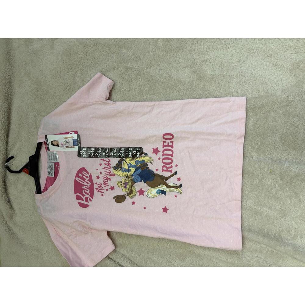 Barbie Girls XL (14/16) Pink Rodeo Graphic T-Shirt